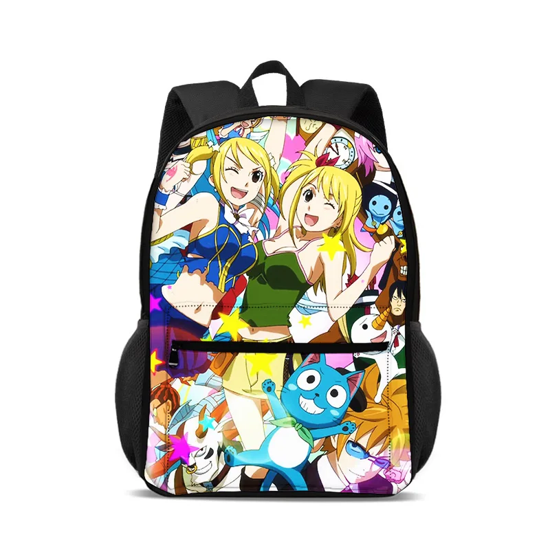 FAIRY TAIL Backpack Outdoor Play Cartoon Anime Printed Student Boys and Girls New Lightweight Large Capacity Versatile