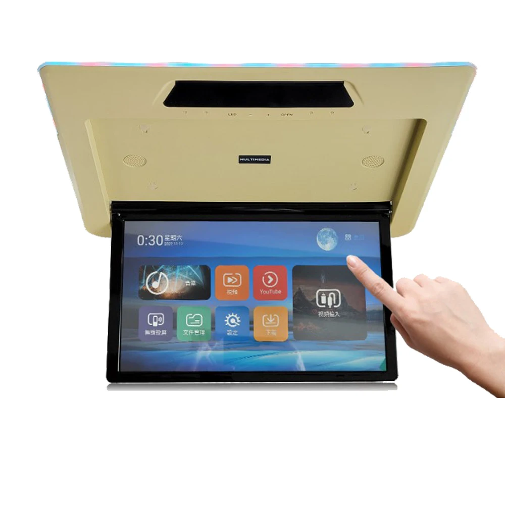 

15.6inch Electric Auto hd Back Seat Tv Flip Down Roof Mounted Monitor Touch Screen