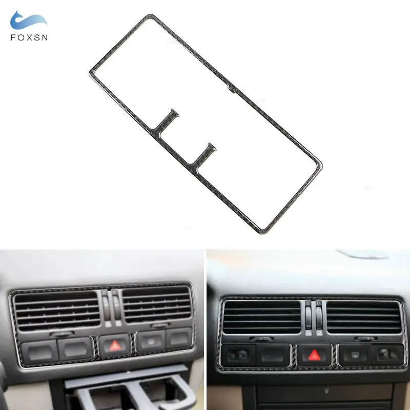 

Для VW Golf 4 Jetta Bora MK4 R32 GTI 1999-2004 Автомобильная центральная панель управления, вентиляционная крышка, накладка из углеродного волокна, аксессуары