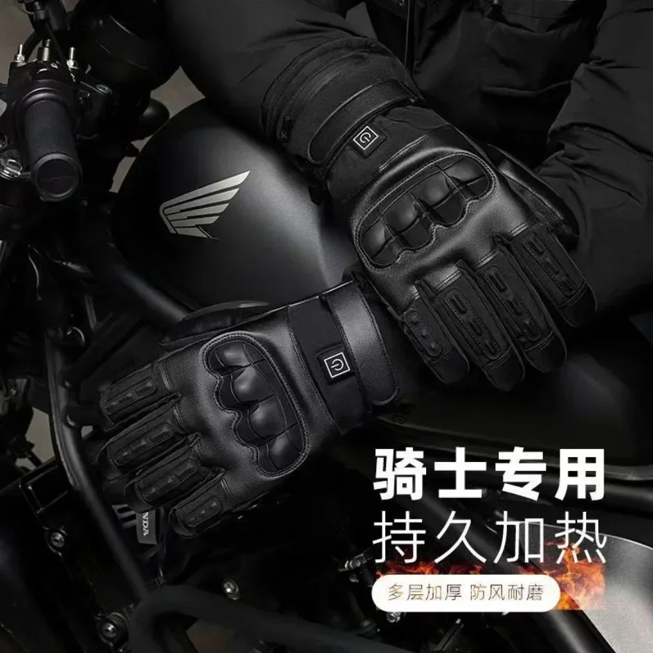 Beheizte Motorradhandschuhe für Herren, taktische Winterhandschuhe, Fahrradzubehör, Skiausrüstung, Fahrradzubehör, warm, Radfahren – Detail 8