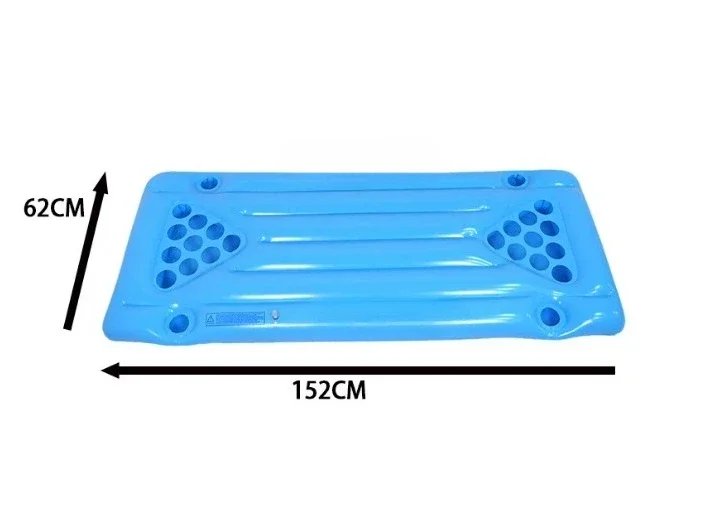 Floating Inflatable Beer Pong Table Set with Raft, Pool Party Game & Built-in Ice Tank