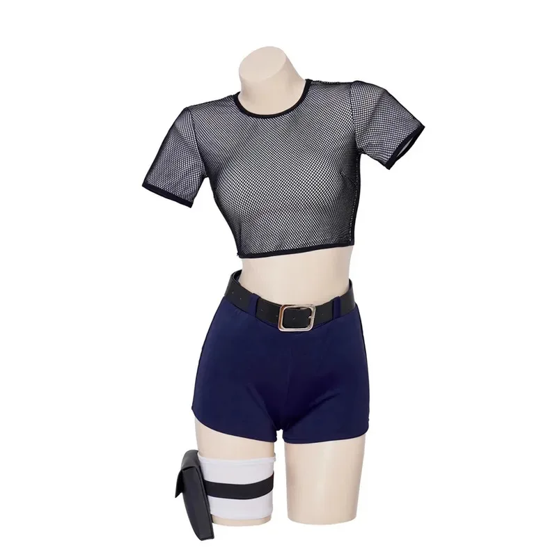 2025 yiyi Hyuga تأثيري حلي النينجا Hyuuga هيناتا هوديي شبكة التي شيرت عقال اكسسوارات مجموعة الأرجواني طويل لطيف شعر مستعار قاعة