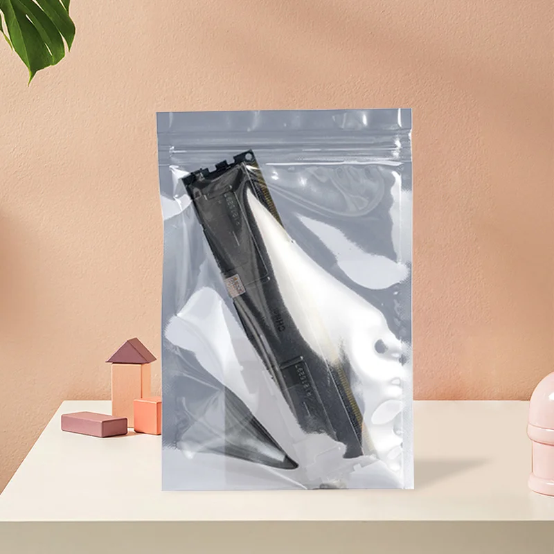 Bolsas autosellantes ESD, paquete de blindaje antiestático transparente para almacenamiento, accesorios electrónicos, bolsas USB