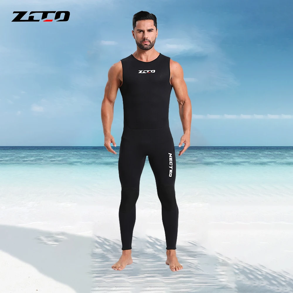 

3mm Neoprene Wetsuits One-Piece Scuba Diving Suit Men Snorkeling Surfing Swimming Sleeveless Sleeve Keep Warm Water Wetsuits