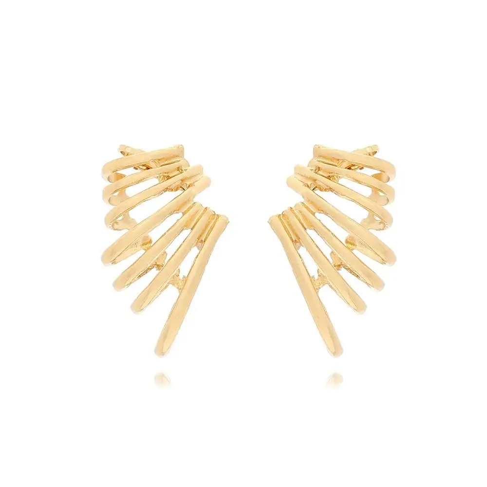 أقراط متعددة الطبقات غير منتظمة للنساء ، دائرية عتيقة ، مجوهرات حفلات ، مسمار أذن كامل ، زوج واحد