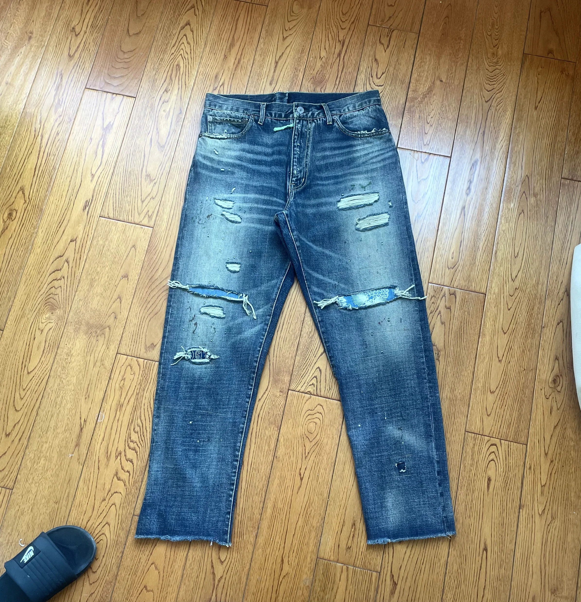 

VISVIM ICT JOURNEYMAN PANTS JM CRASH Vandalism Old Patch Couture Jeans