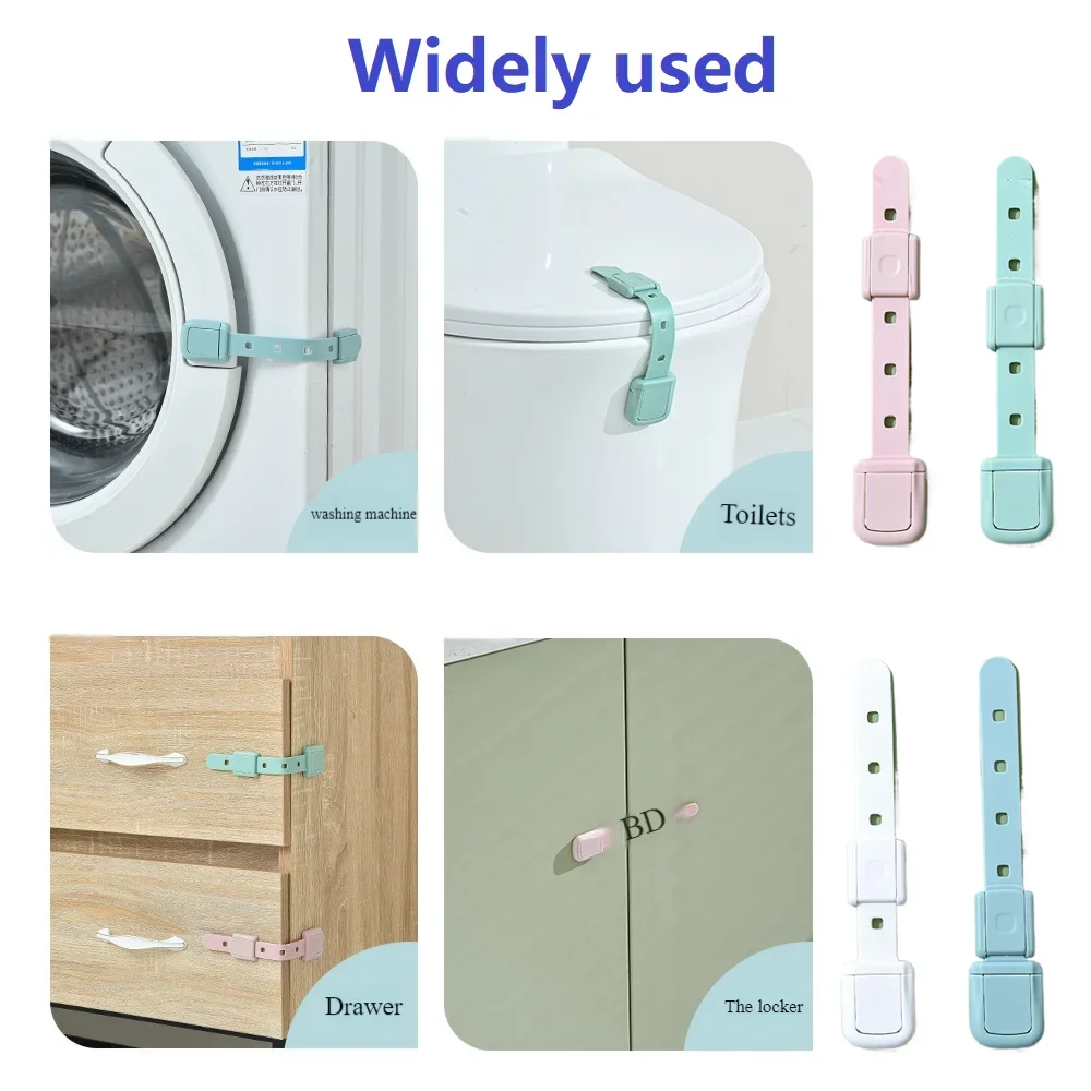 8-Pack Home Baby Locks Child Safety Cabinet Quick Adhesive Drawer Door Latches No Screws for Furniture Kitchen Ovens Toilet Seat