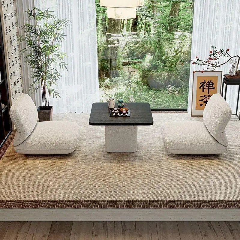 table bay window transformation a complete set of Internet celebrities balcony small tea table integrated lazy bedroom sofa