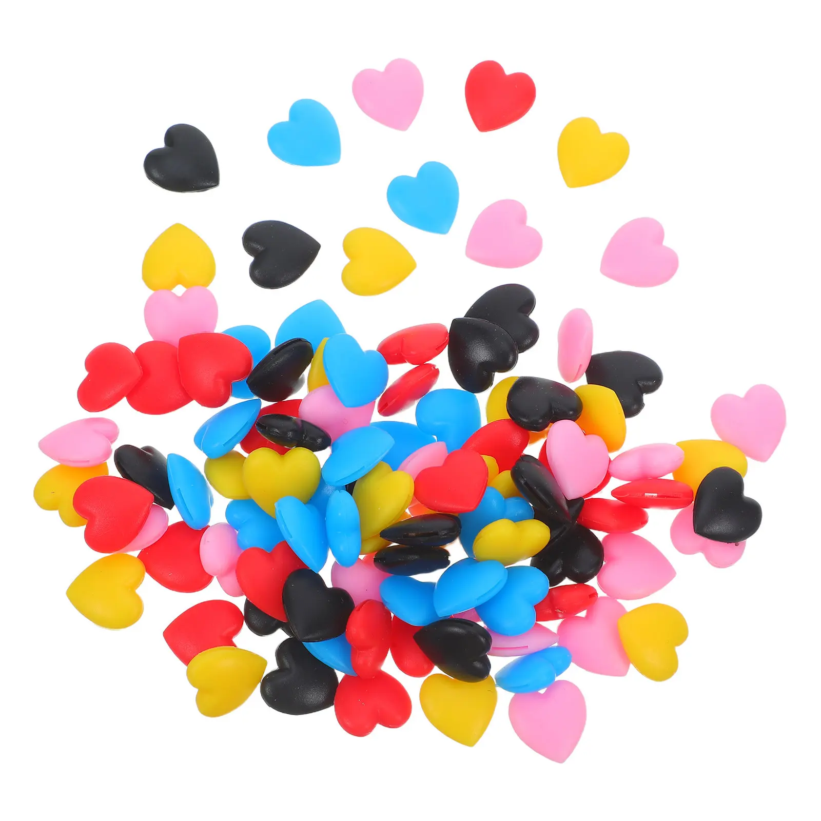 100Pcs Silicone Eyeglass Ear Hooks Heart Shaped Anti Slip Non Slip Retainer for Eyewear 2-10Mm Legs Outdoor Sports
