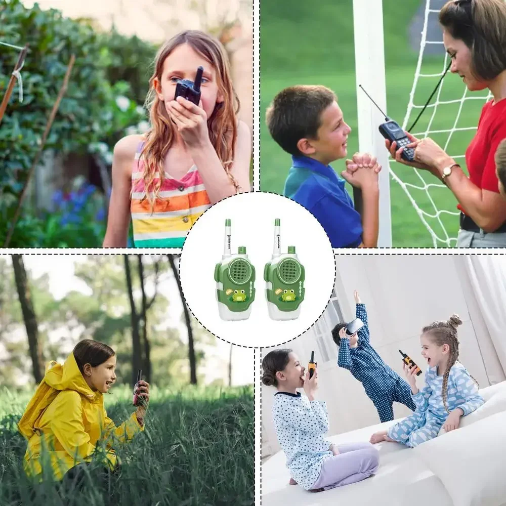 Kids Walkie Talkie Mini Phone Call Children Cartoon Talkie Walkie Long Range 2 Way Radio Interphone Boys Girls Birthday Gifts