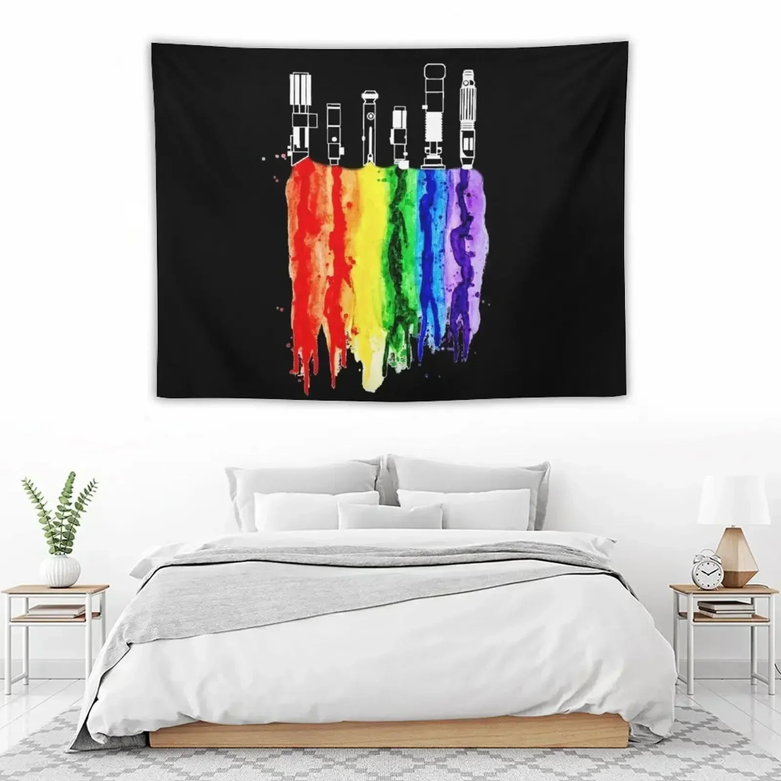 

Force of the RainbowSpace Sabers Tapestry Decoration Wall Decor For Room Tapestry