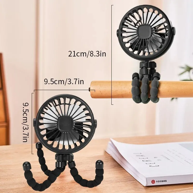 Nieuwe Multifunctionele Kinderwagen Mini Fan Draagbare Usb Opladen Kleine Ventilator Mobiele Telefoon Houder Outdoor Handheld Octopus Fan