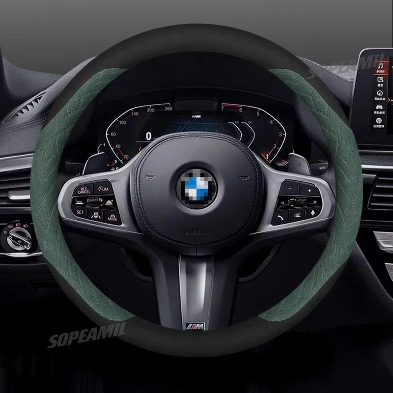 Car Steering Wheel Cover For BMW M E36 E39 E46 E60 E72 E87 E90 E92 F01 F02 F10 F12 F13 F15 F20 F25 F30 F33 X1 X2 X3 X4 X5 X6 X7