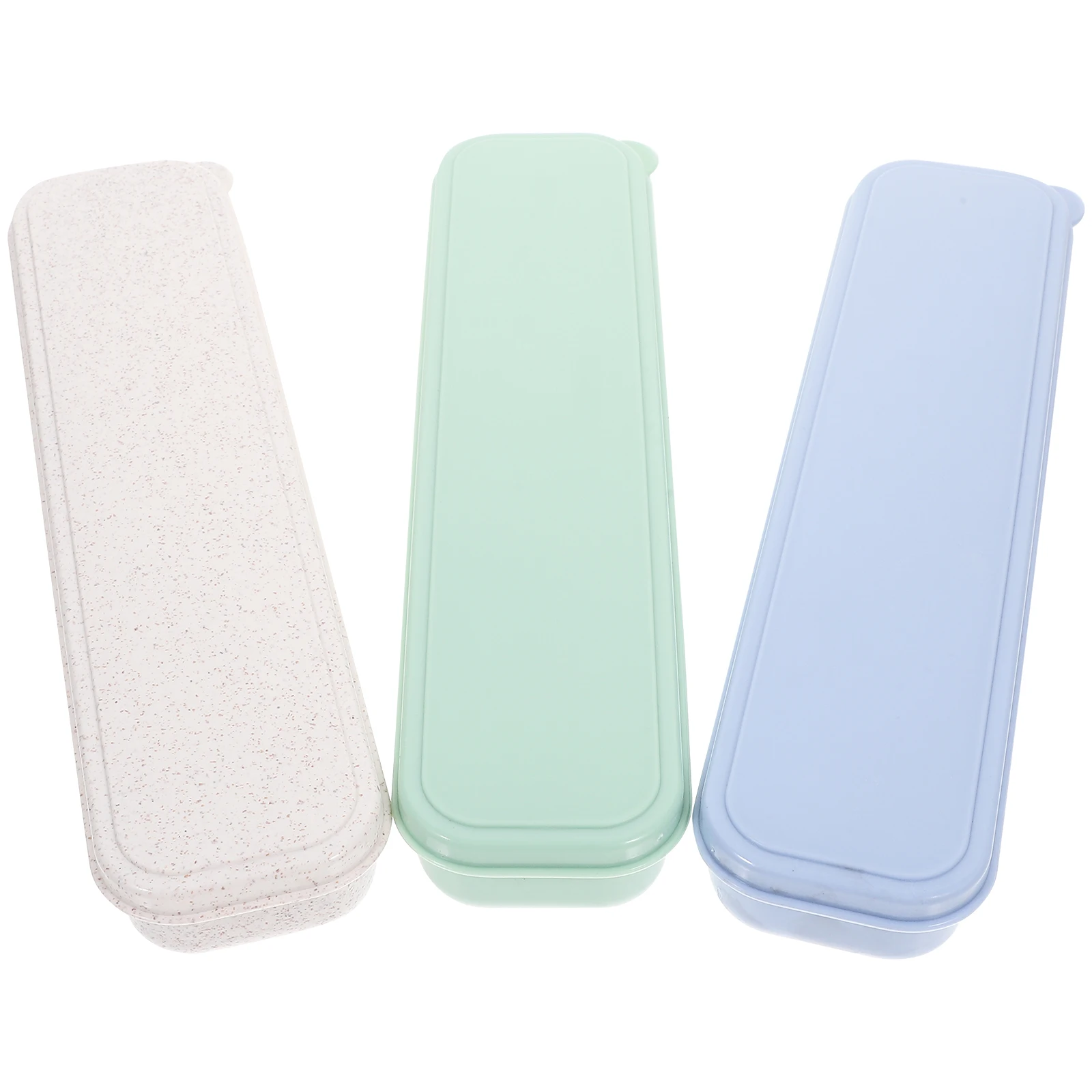 

6Pcs Storage Box Large Capacity Slim Pencil Case Organizer Makeup Brush Holder Plastic Durable Makeup Brush Case Travel