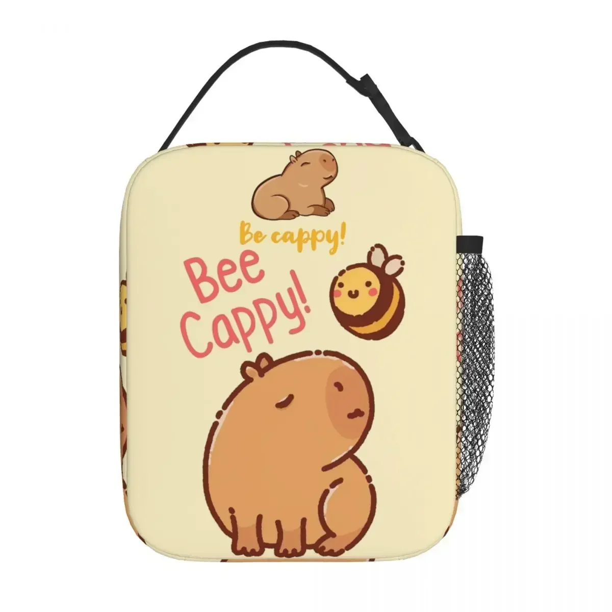 

Bee And Capybara Thermal Insulated Lunch Bags for Travel Bee Cappy Reusable Food Container Bags Cooler Thermal Lunch Boxes