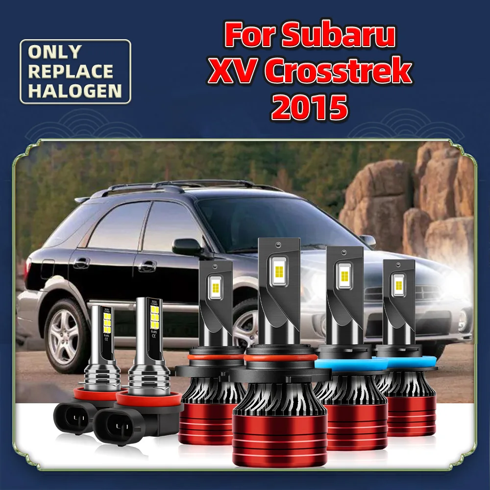 

120W High Power Front Led Headlight Bulbs 20000LM Car Turbo Lighting 9005 H11 / Fog Lamps 6000K 12V For Subaru XV Crosstrek 2015