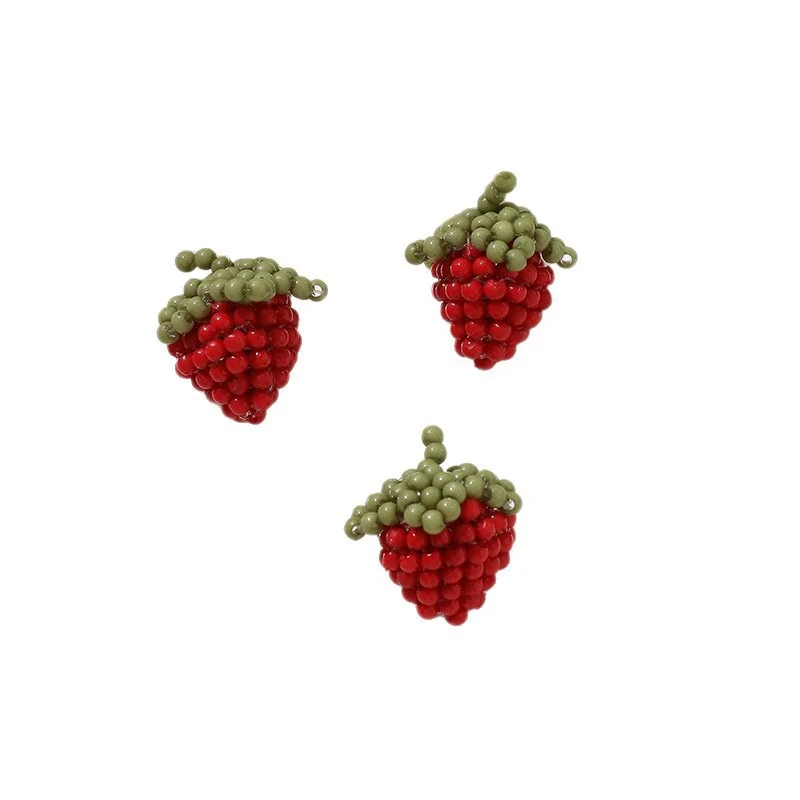 卸売-30-ピース-ロットカラーパターンプリント漫画イチゴ形状アクリルビーズ-diy-ジュエリー衣服アクセサリー