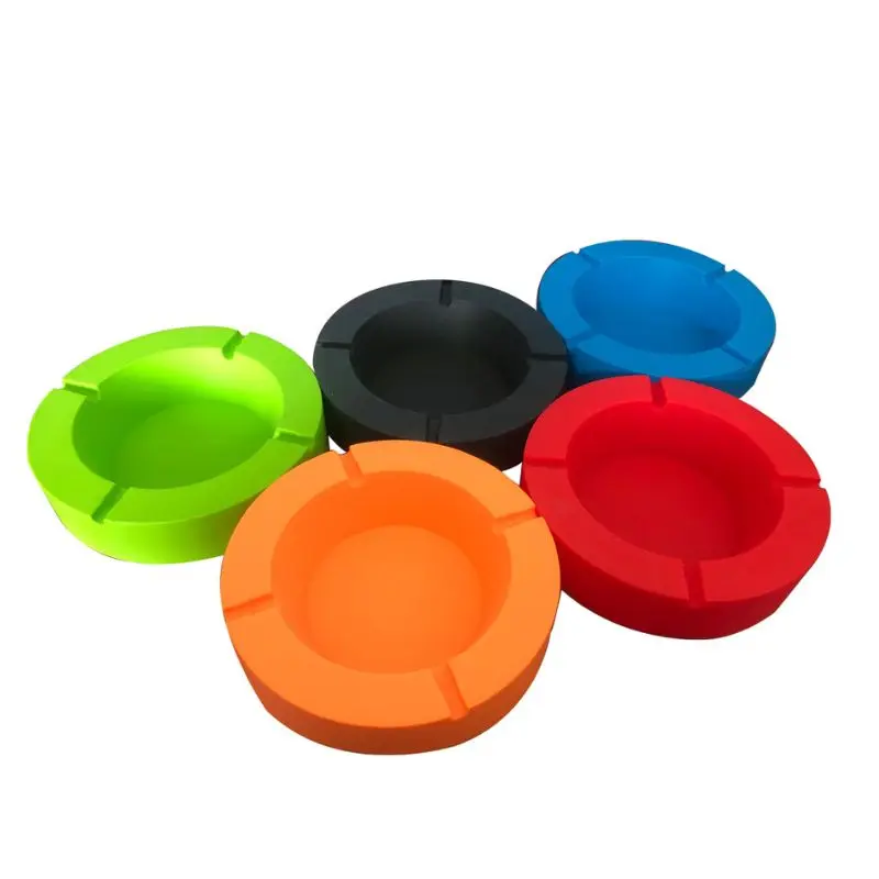 Big Silicone Ashtray Round Ash Box 17cm Classic Club Bar Karaoke Room Home Smoker Surprise Gift Multi-party Occasion Thickened