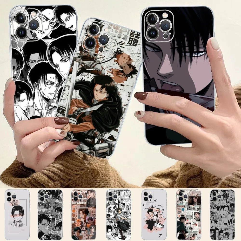 Anime Attack On Titan Levi Ackerman Phone Case for iPhone 15 8 7 6 6S Plus X SE 2020 XR XS 14 11 12 13 Mini Pro Max Mobile Case