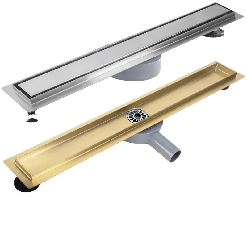 piModern Design Stainless Steel/Brass Rectangle Floor Drain for Bathroom Anti-Odor Quick Drainage
