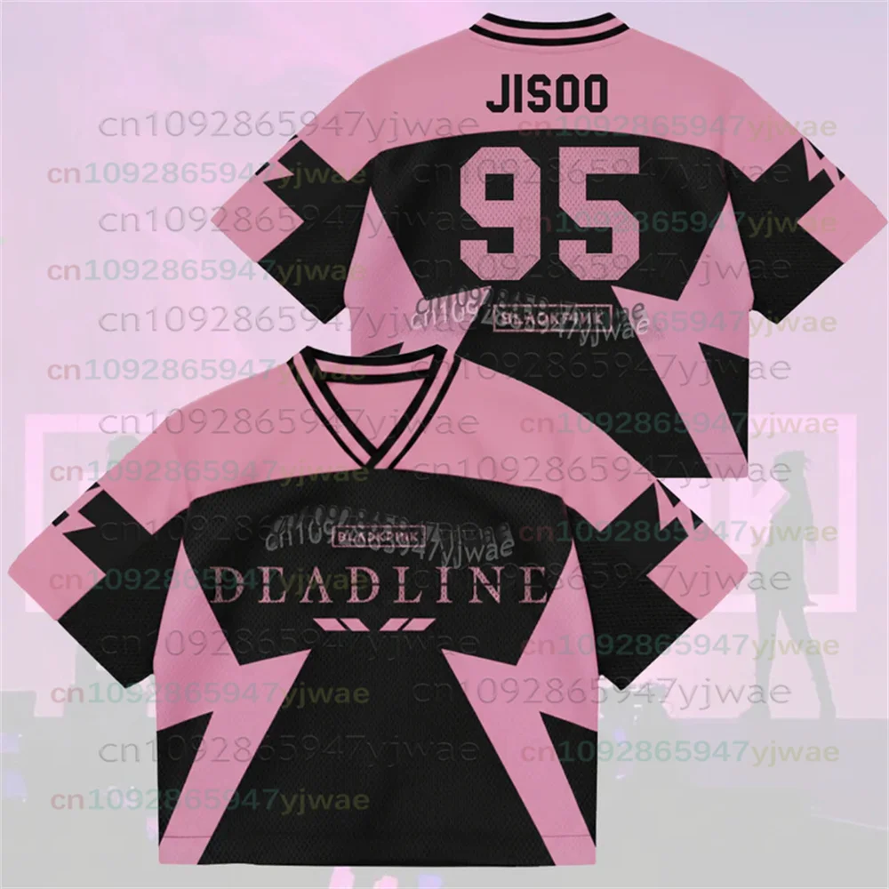 2026 Y2K Korean Girls/Boys Group Concert T-Shirt RosÉ Letter Printed Short Sleeved Fashion Blink Women Men's Kids Pink Jerseys