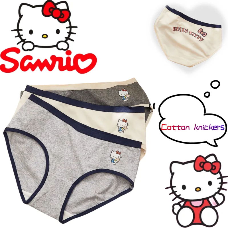 

Sanrio Hello Kitty женское нижнее белье креативное дорожное нижнее белье с мультяшным принтом 7А антибактериальное хлопковое дышащее нижнее белье в промежности 3 упаковки