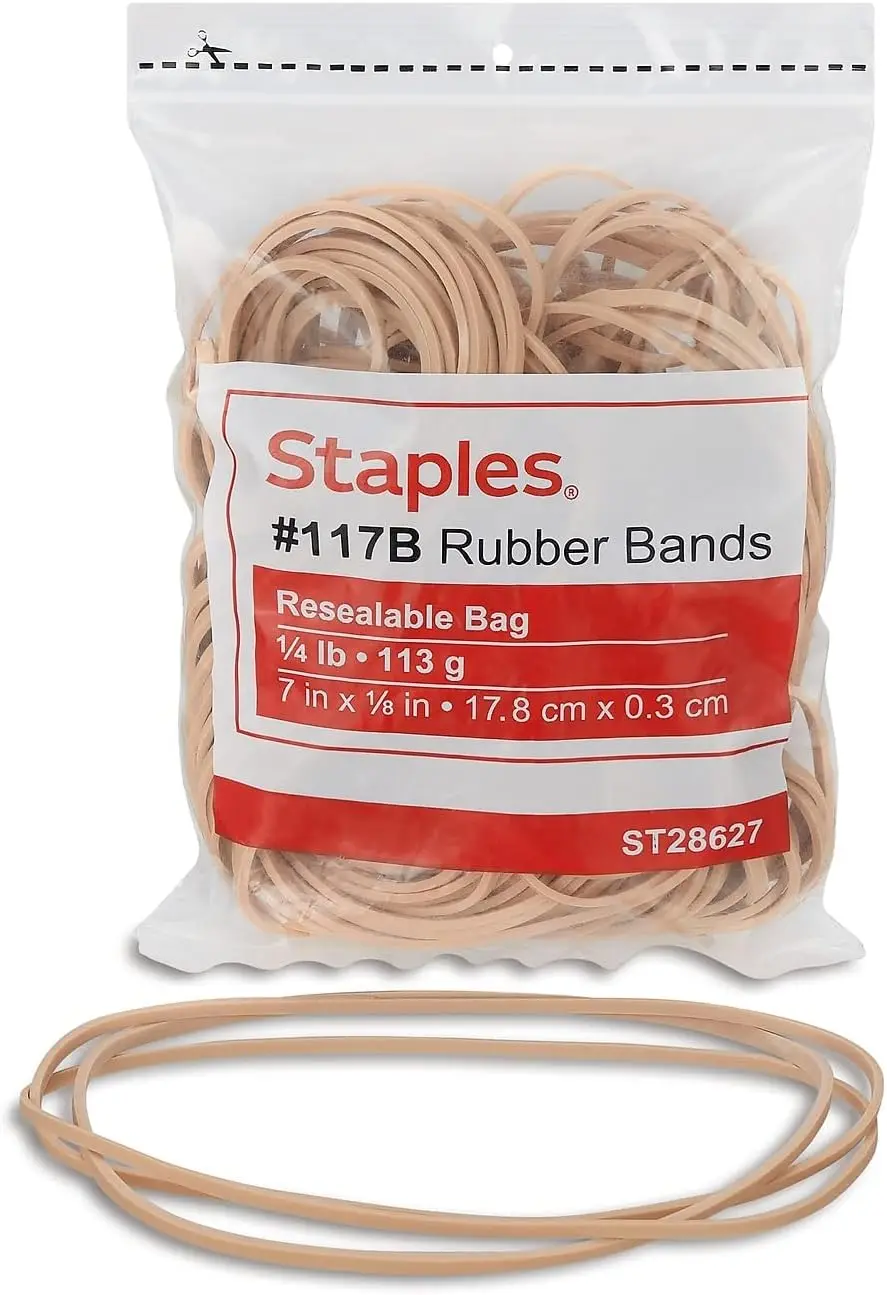 

Heavy-Duty Rubber Bands #117B, 50-Pack for Large Bundling & Shipping