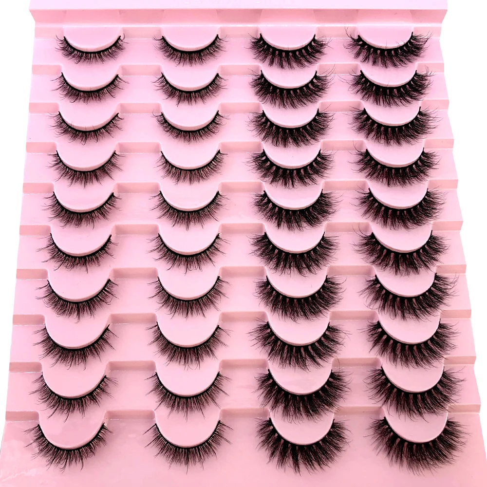 Neu: 20 Paar Natürliche Dicke Künstliche Wimpern, Lange 6D Nerz-Wimpern für Make-up und Wimpernverlängerung – Detail 37