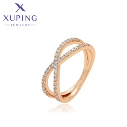 Xuping Jewelry Hot Trendy Ornaments Exquisite Gold Color Rings for Women Schoolgirl Christmas Best Friend Party Gifts X000820704