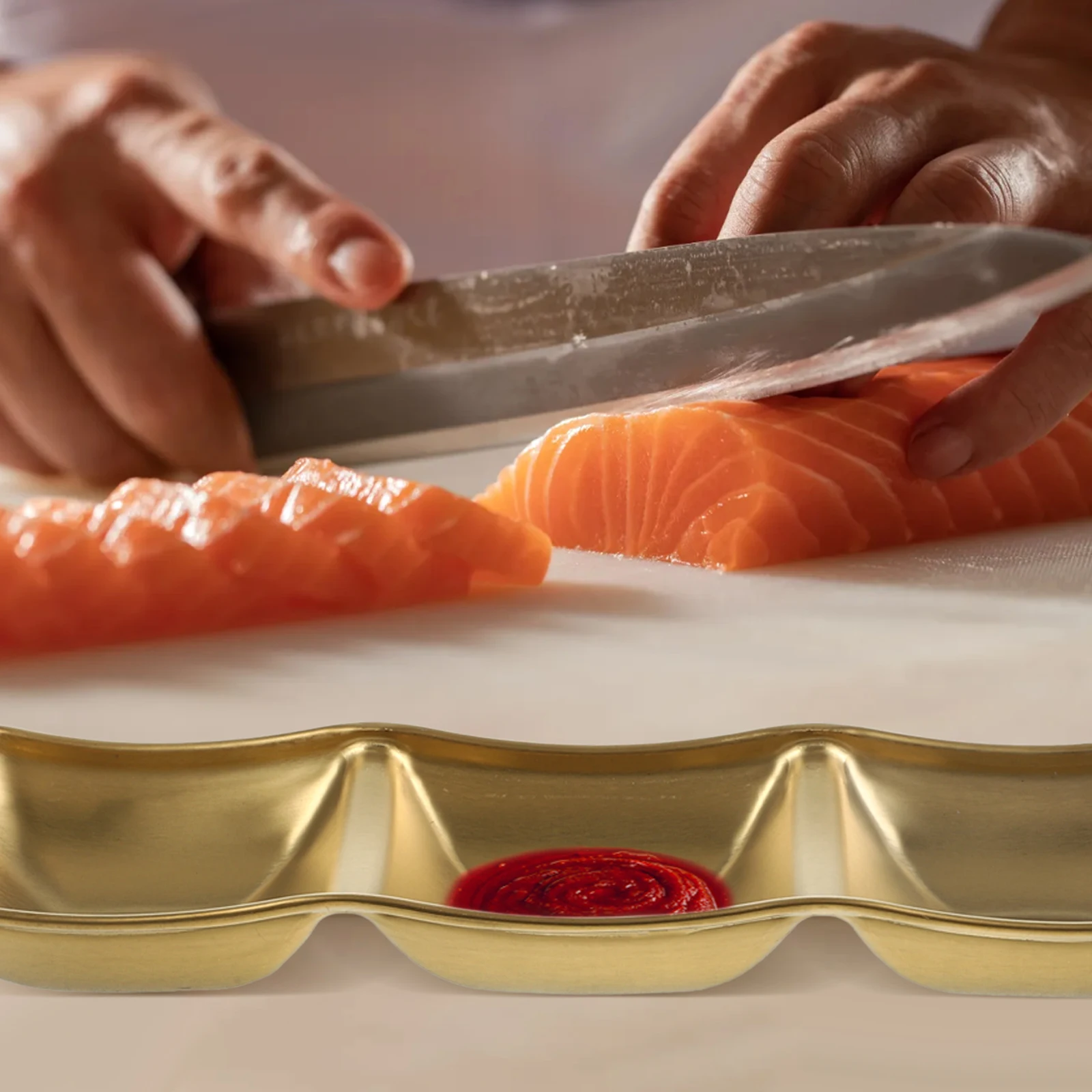 

4Pcs Stainless Steel Sauce Dish Square Dipping Dish with Multiple Compartments for Pot Bbq Condiments Bowl Set