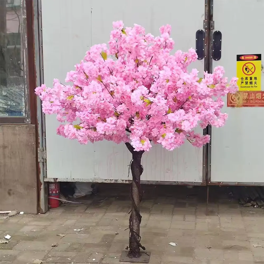 Factory wholesale wedding decoration artificial cherry blossom tree garden outdoor simulation cherry blossom tree potted plant