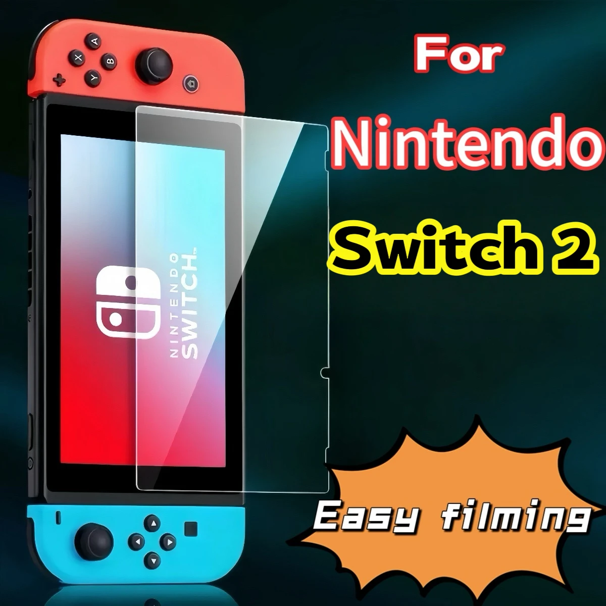 

For Switch2 Tempered Glass Screen Protector With Alignment Kit,9H Hardness, Bubble Free,Anti-Scratch No dust 8inch 2025