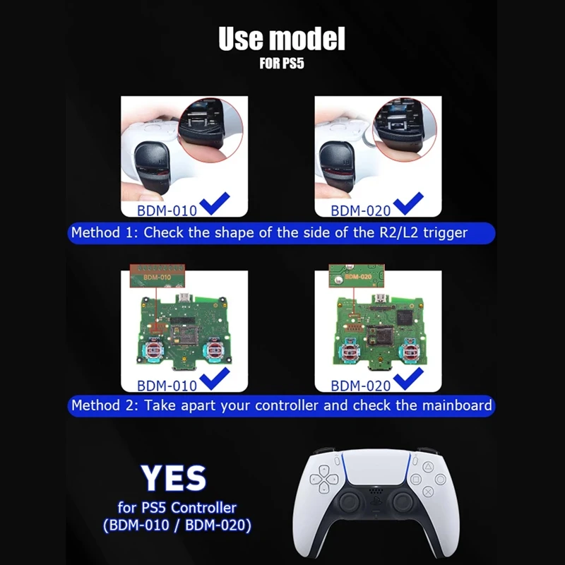 Imagem -06 - Botão Traseiro para Controlador Ps5 com Kit de Botão Joystick Shell Redesenhado Remap Ascensão Programável para Ps5 Bdm010 020 030