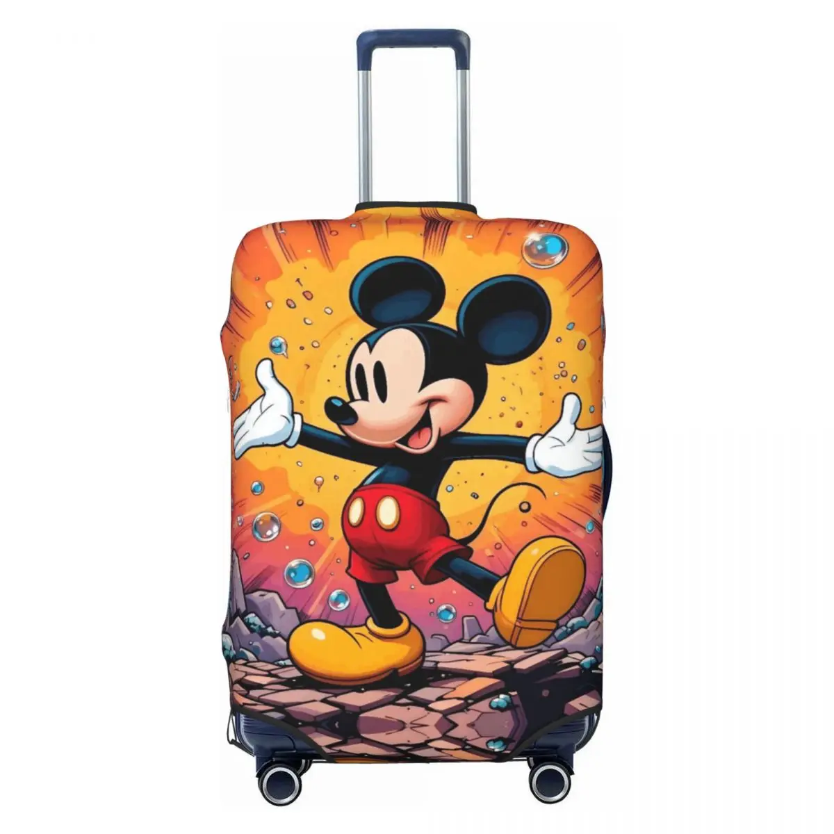 

Custom Graffiti Mickey Mouse Suitcase Cover Washable Classic Cartoon Movie Travel Luggage Covers for 18-32 inch