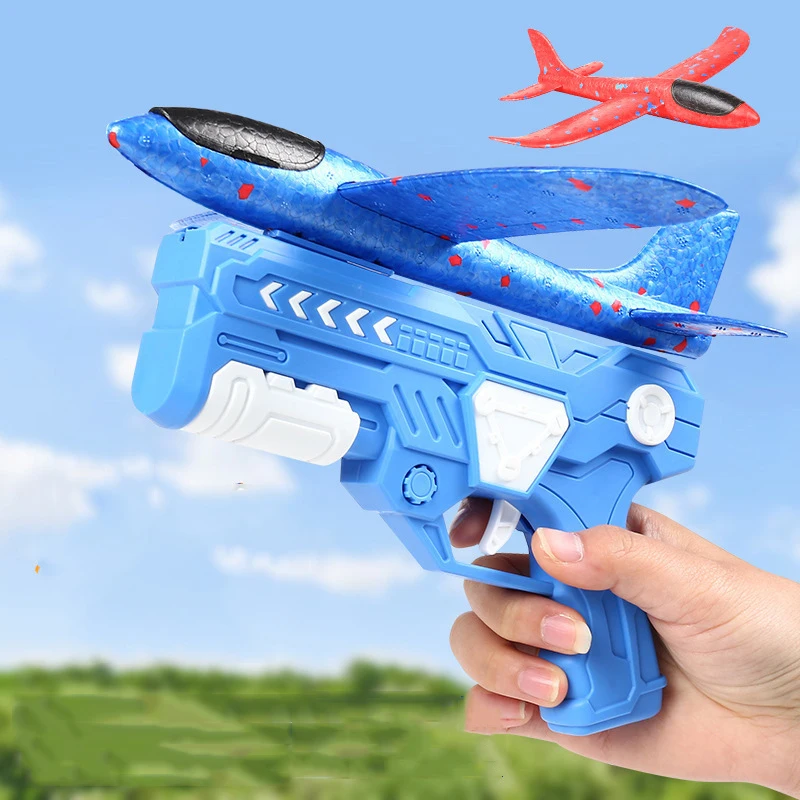 

Airplane Launcher Toys Outdoor Sports Flying Toy Kids Catapult Plane Shooting Fly Roundabout Airplane Gun Toy Boys Birthday Gift