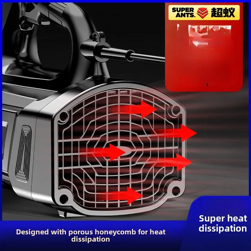 Ventilador de ventilación Industrial de 220V, pistola de aire de alta potencia, batería de litio, colector de polvo AE