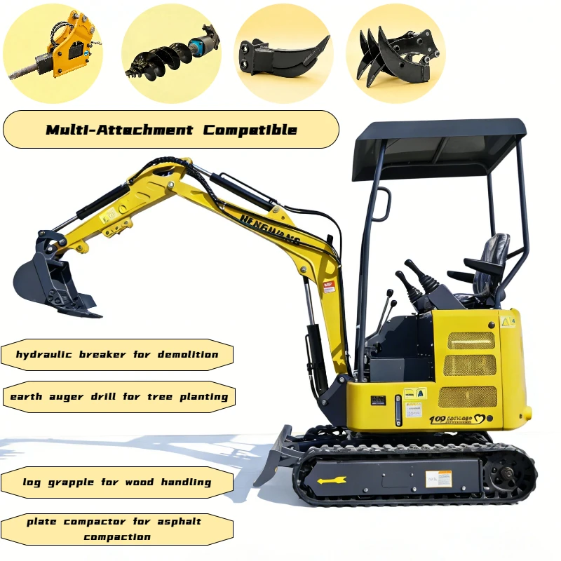 

1.7 Ton Customized Mini Excavator Customized Small Digger Bagger EPA Euro 5 Kubota Engine For Agricultural Landscaping Project