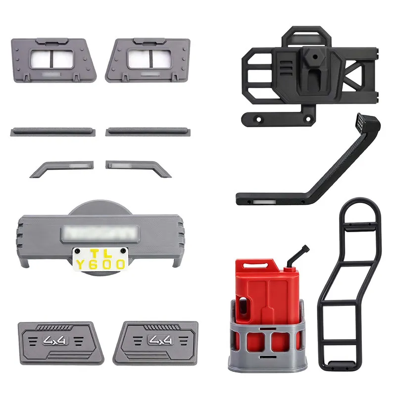 Yikong Yk4107 Upgraded And Modified Accessories Car Logo Magnetic Suction Kit Water Throat Spare Tire Rack Fuel Tank