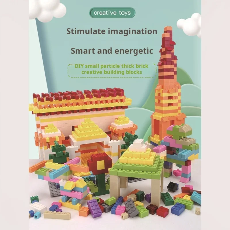 ألعاب تجميع مكعبات البناء، جزيئات صغيرة مشهورة على الإنترنت، فضفاضة للأطفال من كلا الجنسين، متوافقة مع LEGO 6-12 سنة #2