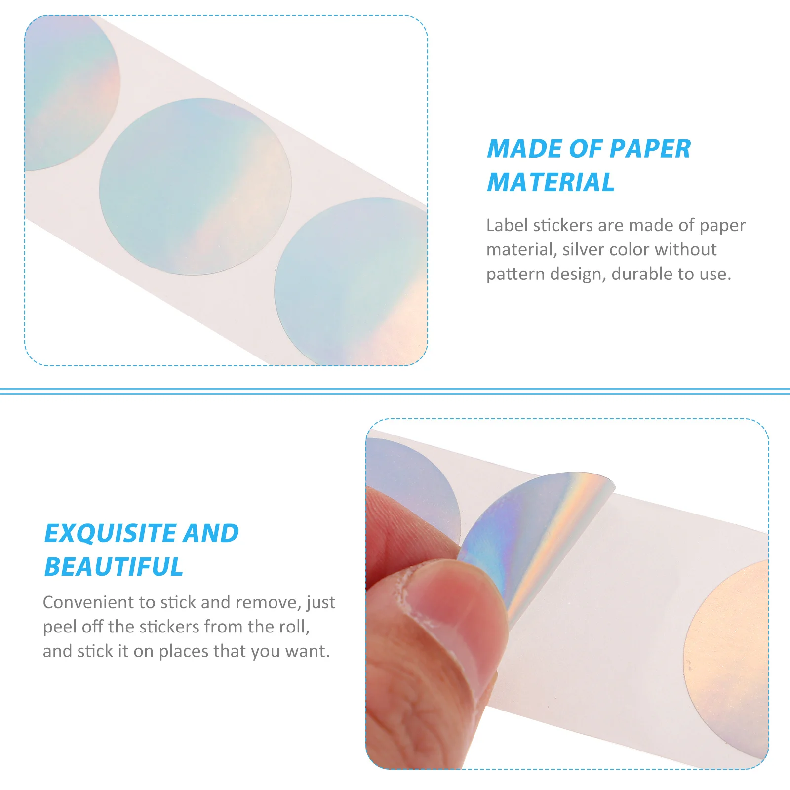 

Round Stickers Color Paper Label Small Dots Printer Labels Tanning Scrapbook Self Adhesive