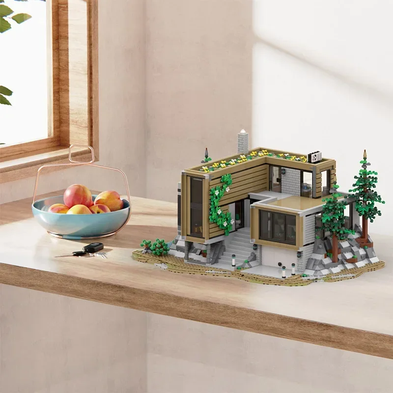 Designer 'S Moderne Huis Modulaire Bouwstenen Kit Architect Villa Model Puzzel Speelgoed Voor Kinderen Verjaardag Kerstcadeau