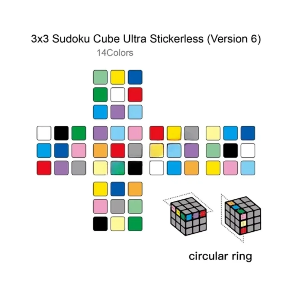 Puzzle de cube de Calvin pour enfants, jouets Sudoku Ultra sans autocollant, version 6, nouveau, 3x3x3