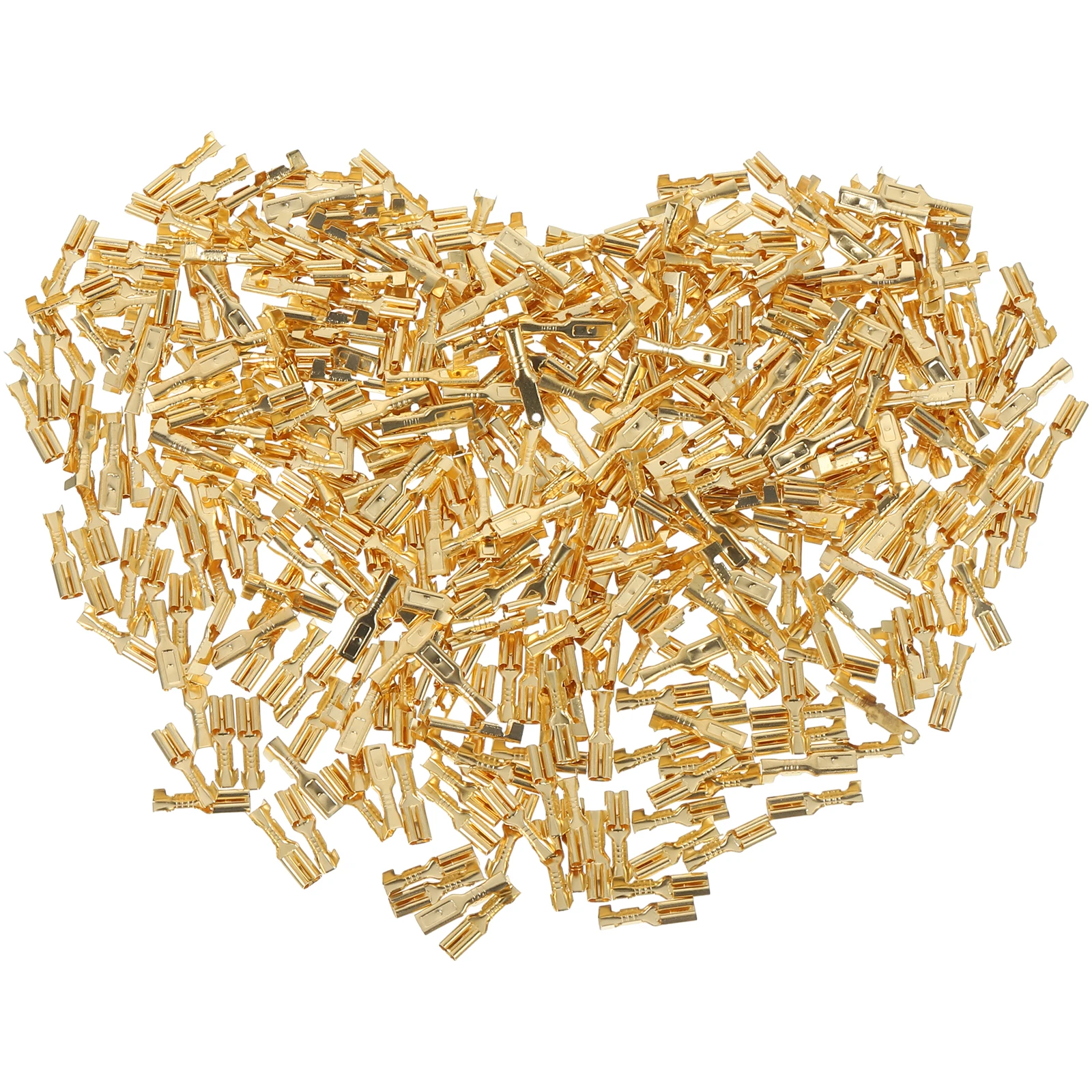 

1000pcs Crimp Terminal Spade Connectors Plated Copper Male 2 8mm Gold Spring Wire Terminals Automotive Electronics Stable
