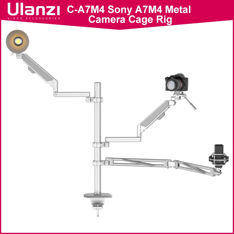 Ulanzi FALCAM Gear Tree Home Studio Setup Desktop Set For Photographers Stand Set with Adjustable Microphone Video Light Arm