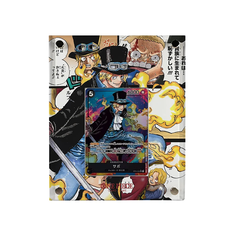 One Piece-Carte acrylique Sabo, personnages d'anime en brique, bronzant, jeu flash de collection, jouets de dessin animé, cadeau de Noël, zones de bricolage, fait maison