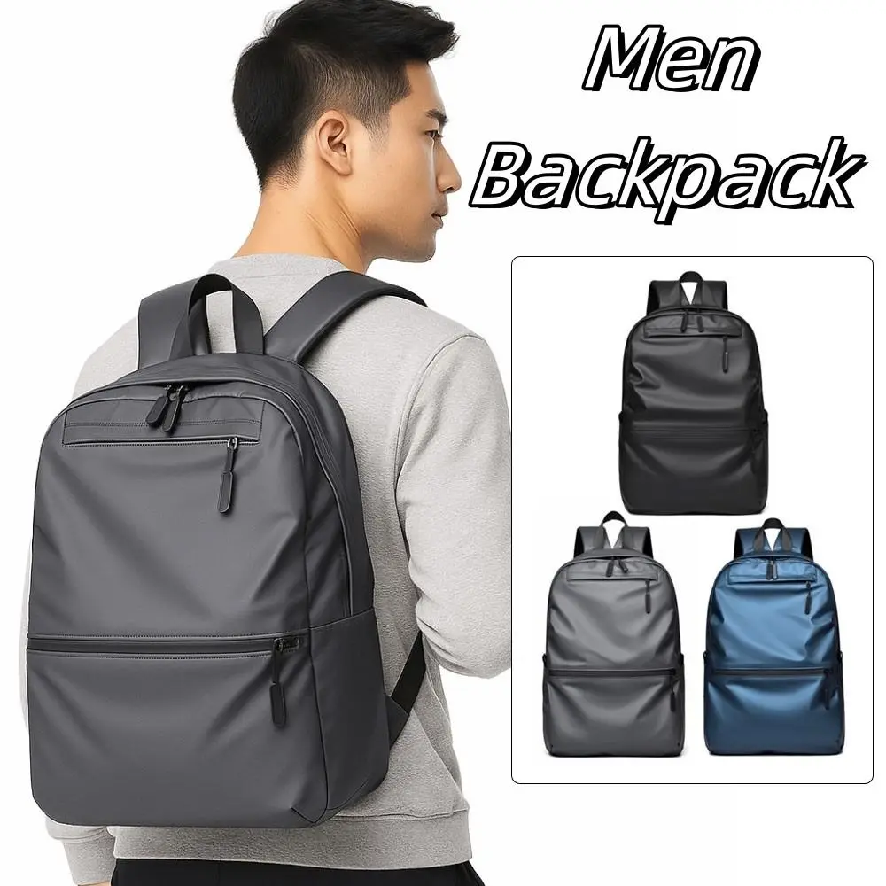 متعددة الوظائف سعة كبيرة الرجال على ظهره متعددة جيب الأسود حقيبة سفر رمادي مقاوم للماء حقيبة لابتوب الذكور #1