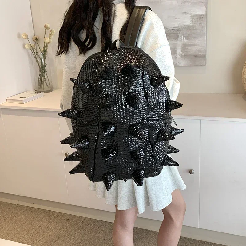 Unique Turtle Shell Thorn Shape PU Fashion Backpacks Alligator High Capacity Solid 2024 Hot Sale Bags for Women Mochila Mujer