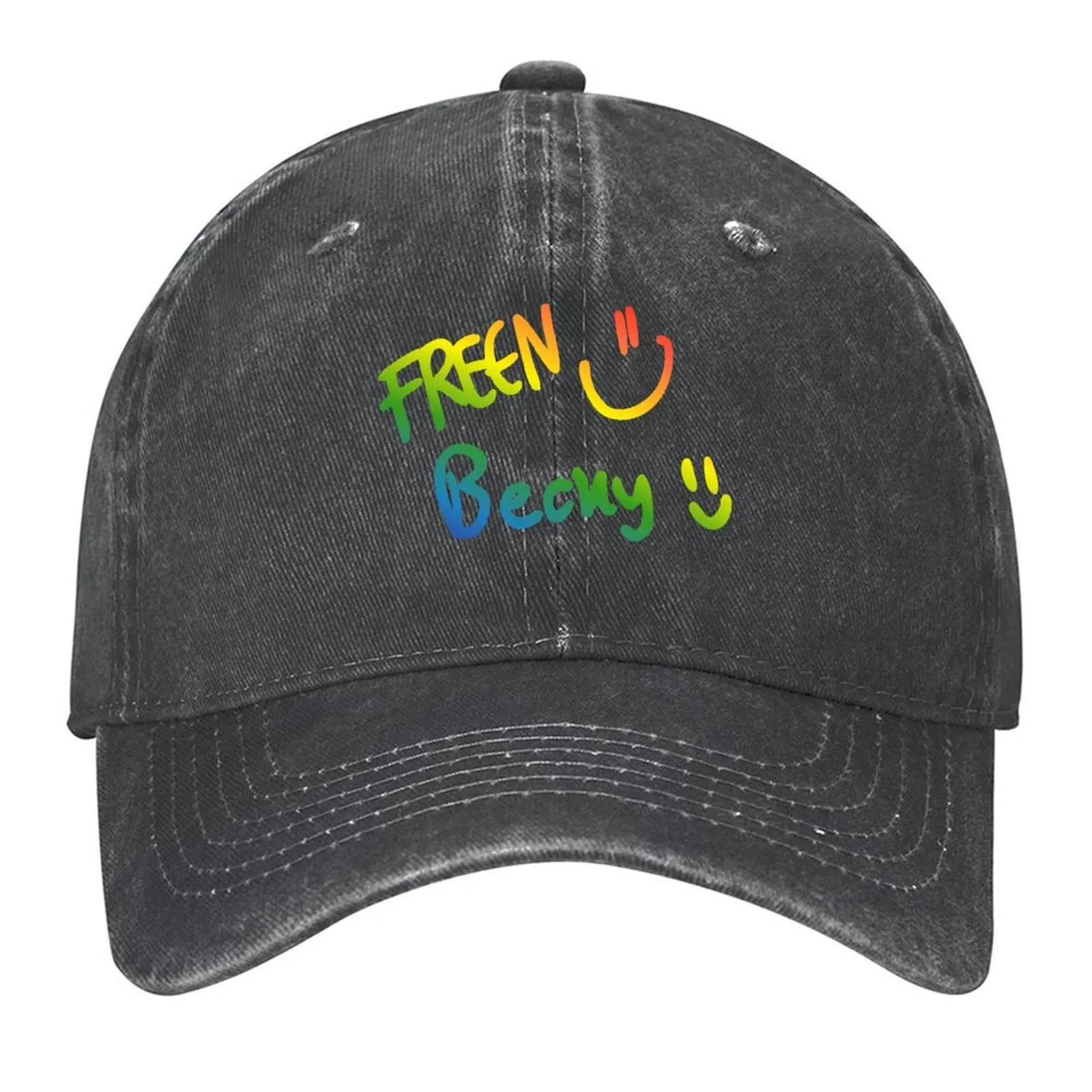 

Freenbecky Rainbow Signature Hats Beckfreen LGBT Pride Baseball Cap Gentleman Hat Unique hats Snapback Cap Sunscreen Boy Women's