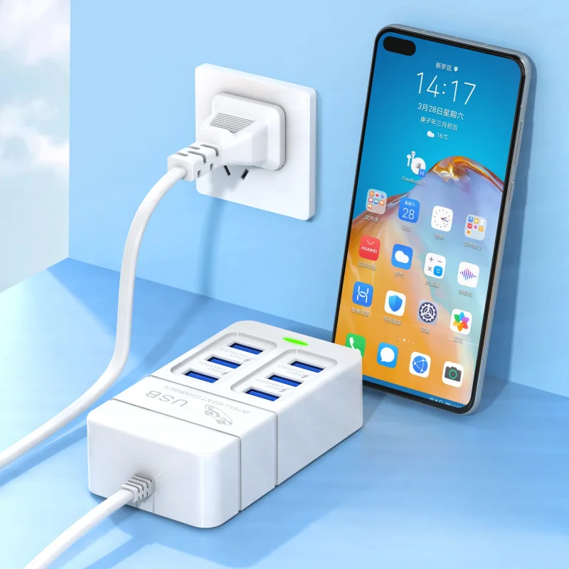 35W Charger 6 USB Out PD Type C Super Charge Quick Wall Chargers USB  Adapter Mobile Phone EU US Plug USB Type C Charger image 6