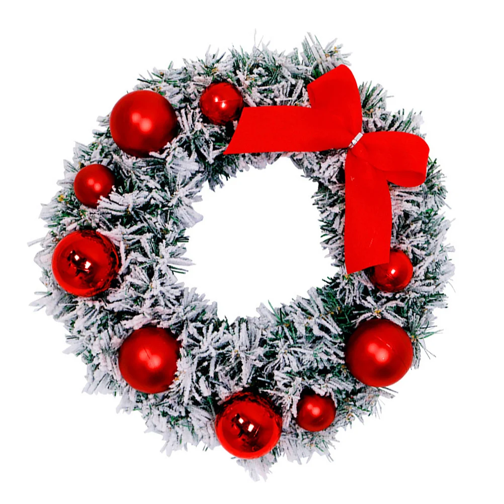 

Christmas Wreath Artificial Flocking Cedar Decor Party Home Gift Artificial Flocking Cedar Wreath